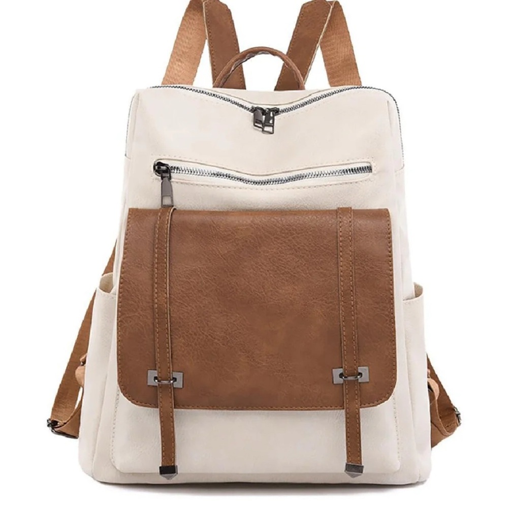 Vegan leather backpack